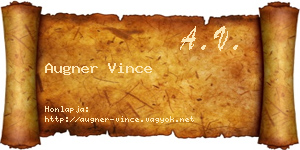 Augner Vince névjegykártya